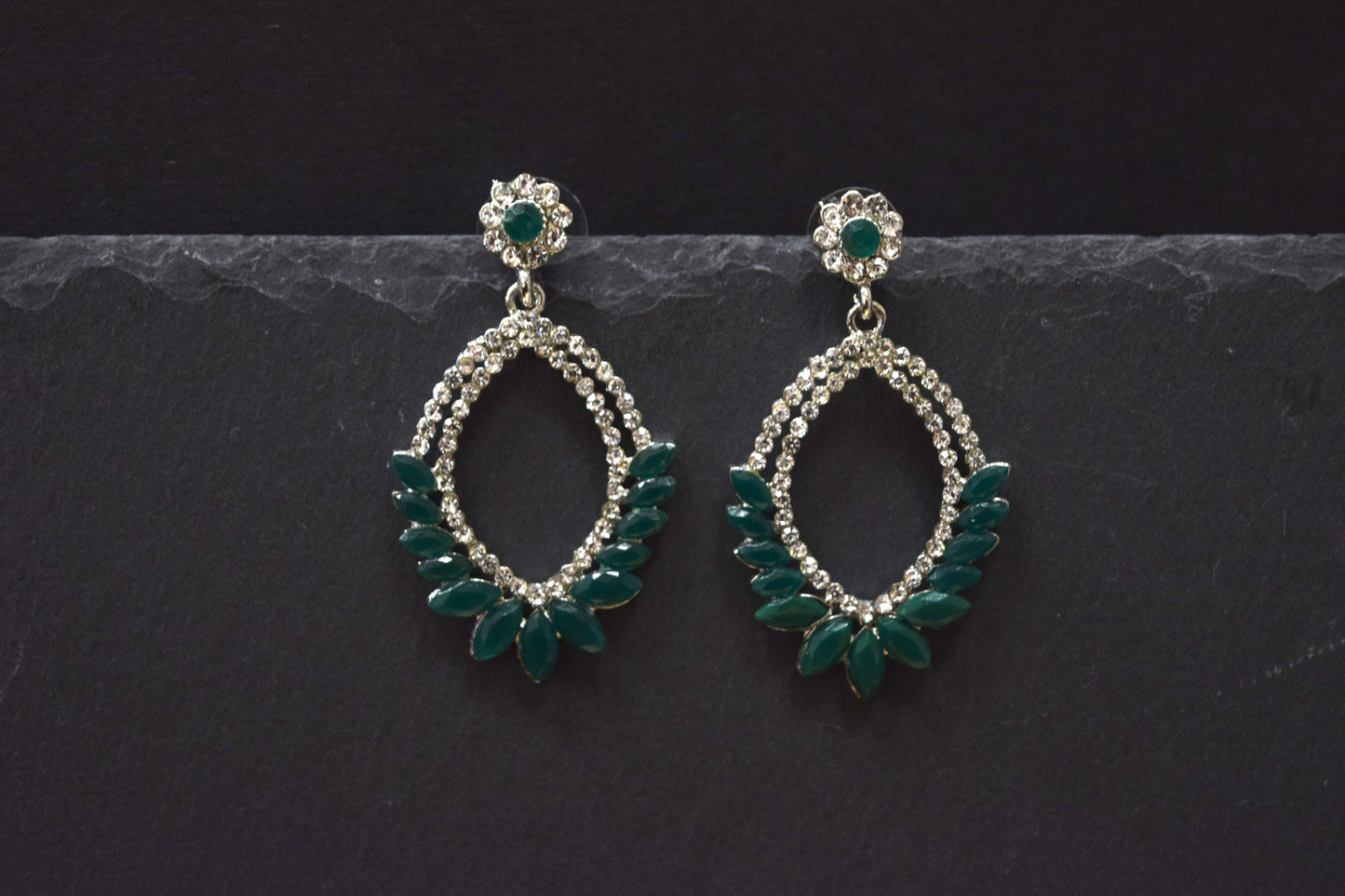 Emerald Crystal Earrings