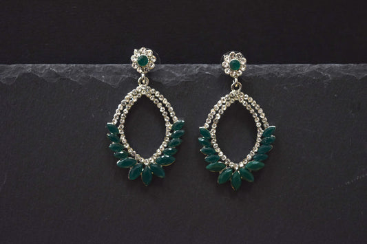 Emerald Crystal Earrings